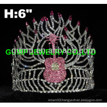 Wholesale Rhinestone Guitar pageant tiara, custom crown